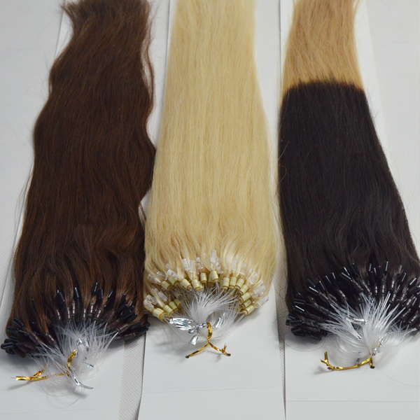 Ombre color micro bead human hair extensions  LJ69